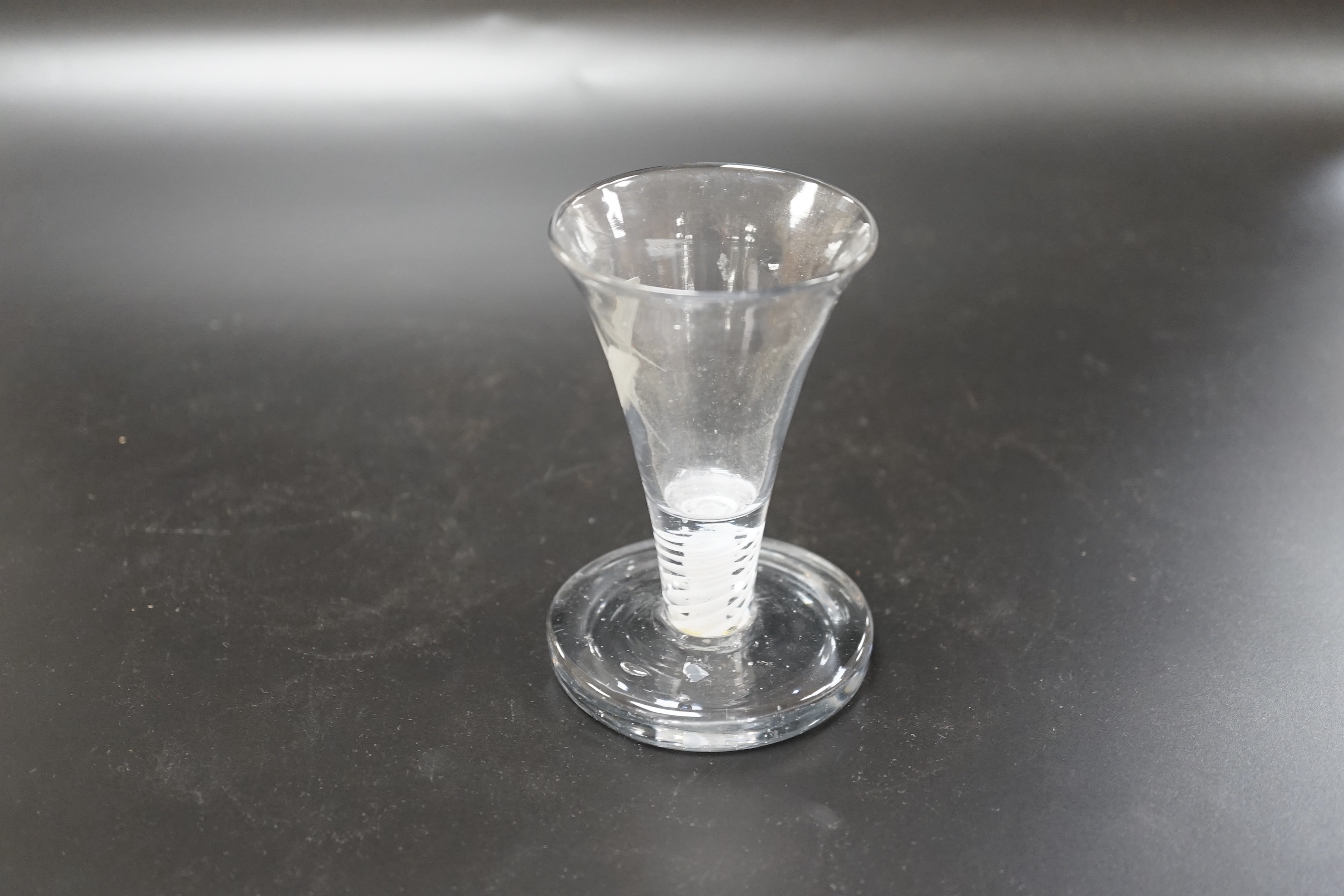 A 19th century opaque airtwist Freemason's Toastmaster's glass